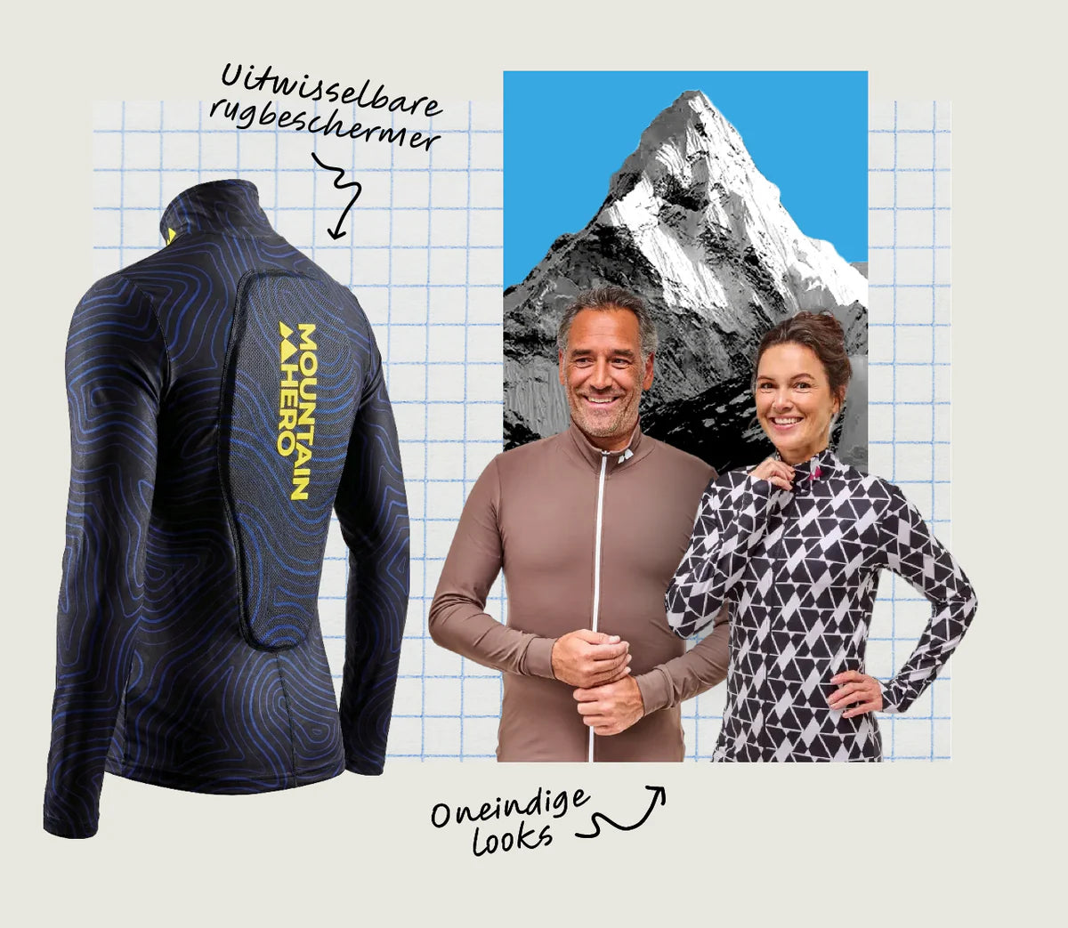 Mountain Hero skipully met geintegreerde rugbeschermer