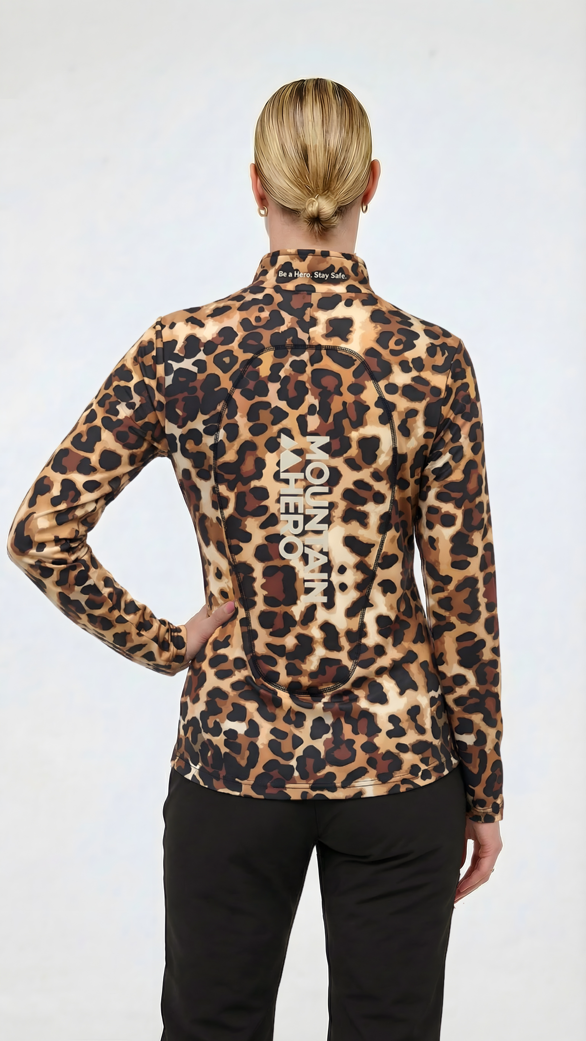 Skipully met panterprint voor Dames, Mountain Hero Snow Leopard