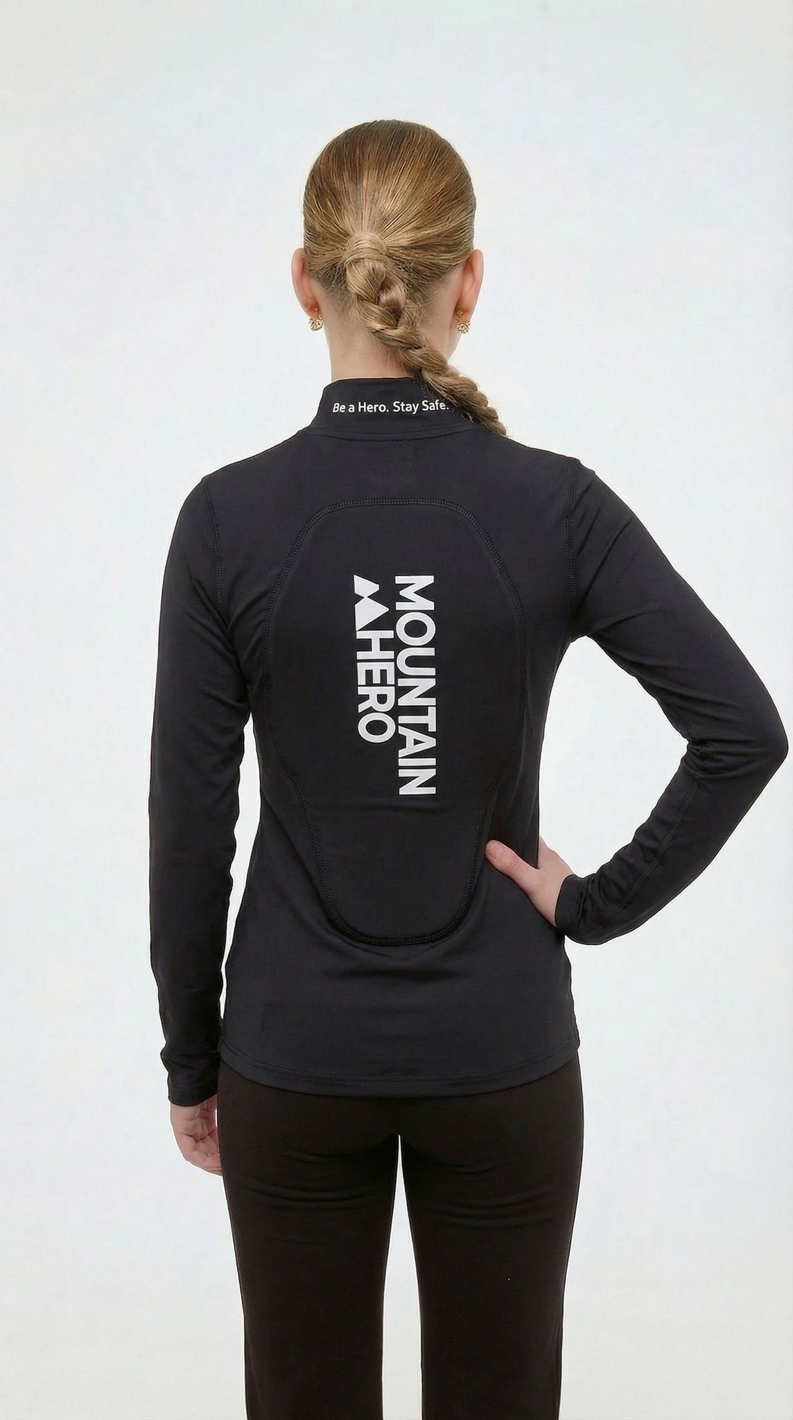 Skipully met rugbeschermer Essential Hero meisje achterkant