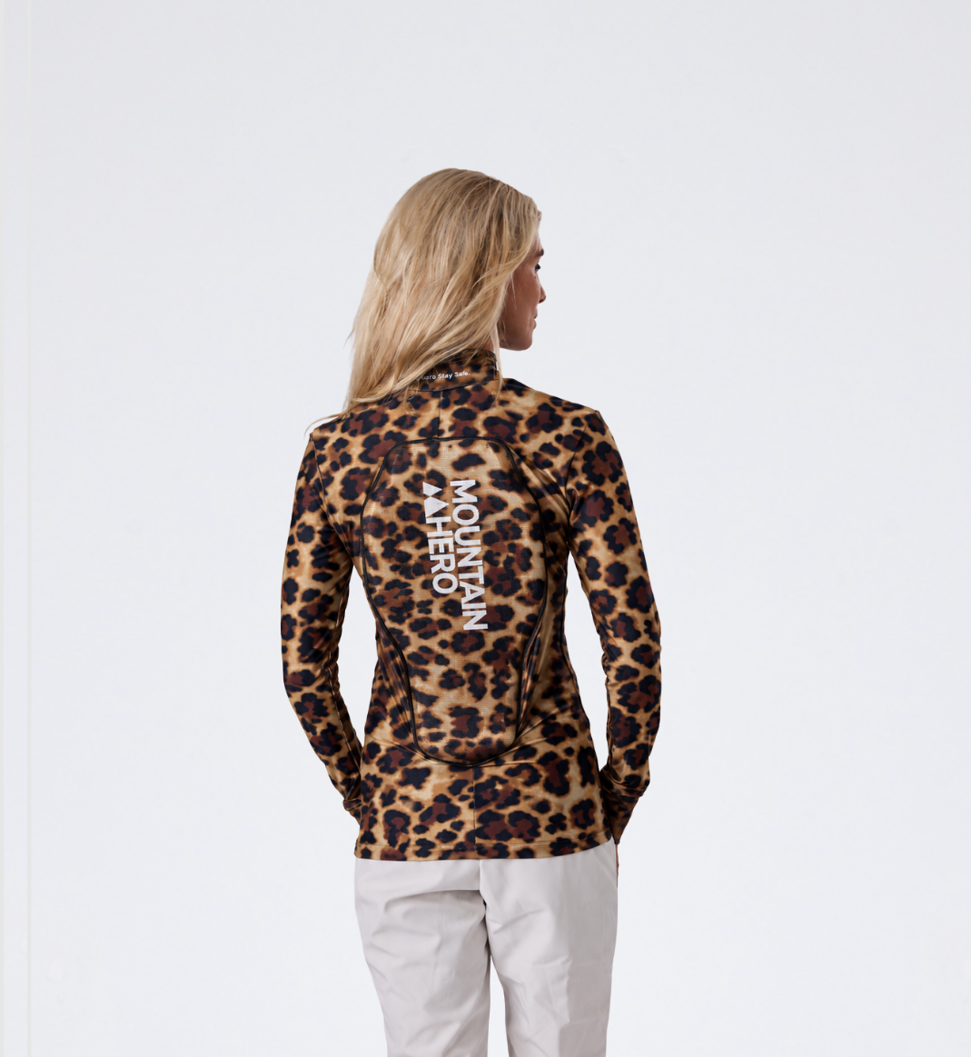Skipully Snow Leopard dames, geschikt voor rugbeschermer